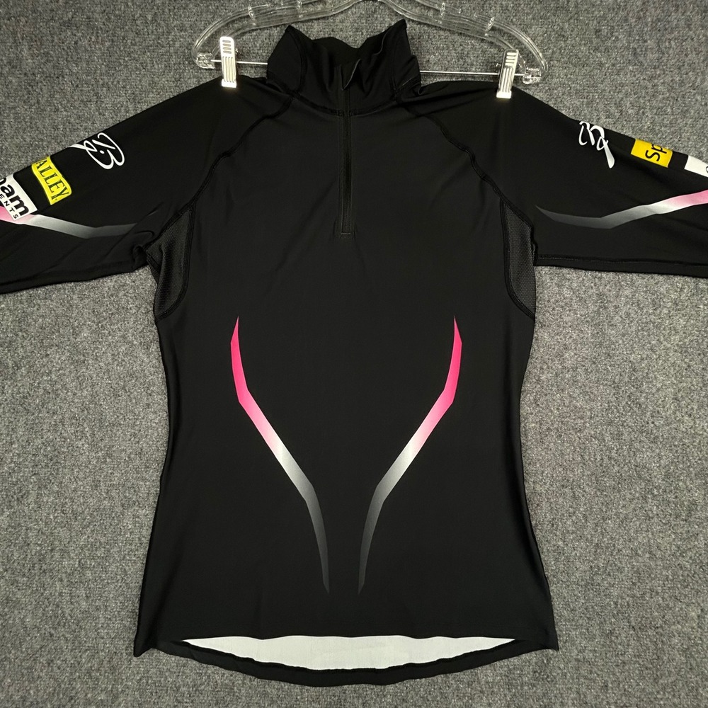 Bjorn Daehlie Pure Function Jersey Womens L Black USA Ski Cycling Quarter Zip